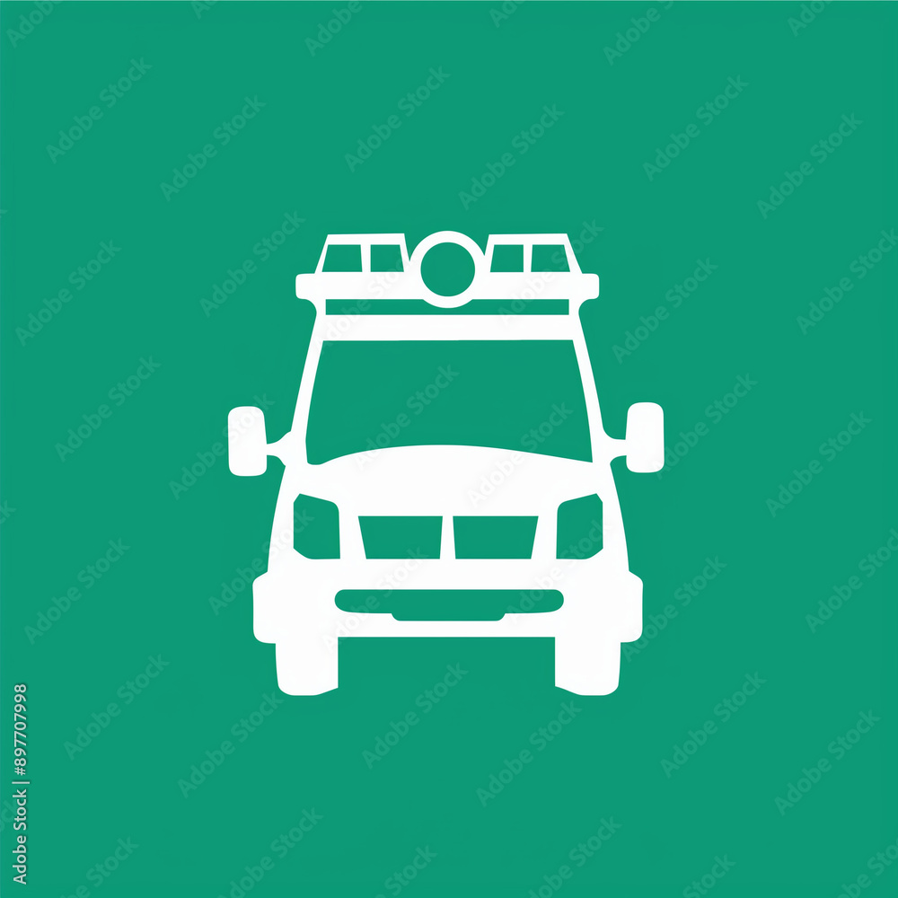Striking 2D Emergency Vehicle Light Icon on a Clear Background for Safety Designs Striking 2D Emergency Vehicle Light Icon on a Clear Background for Safety Designs