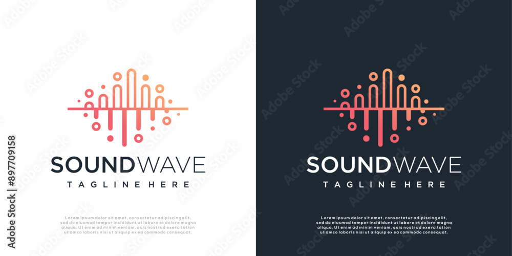 Music logo with line art style and modern concept ,Abstract gradient equalizer logo template, sound wave icon element, technology symbol logo concept, audio player music symbol. Music logo with line art style and modern concept ,Abstract gradient equalizer logo template, sound wave icon element, technology symbol logo concept, audio player music symbol.