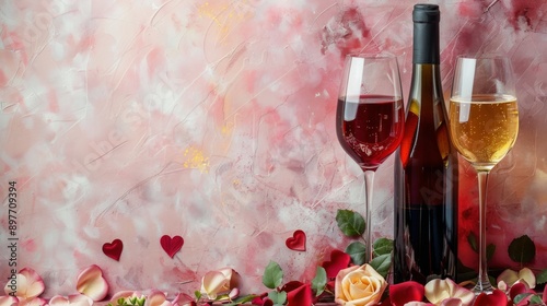 Bottle of Wine Next to Glass on Table
