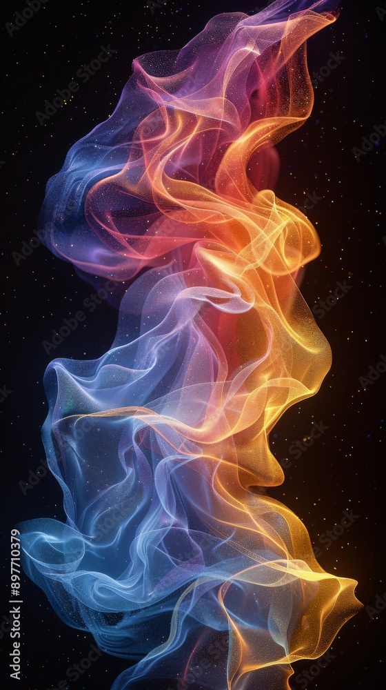 Rainbow Colored Wave Painting Rainbow Colored Wave Painting