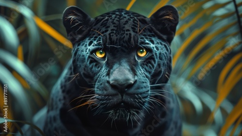 A Painting of a Leopard in the Jungle