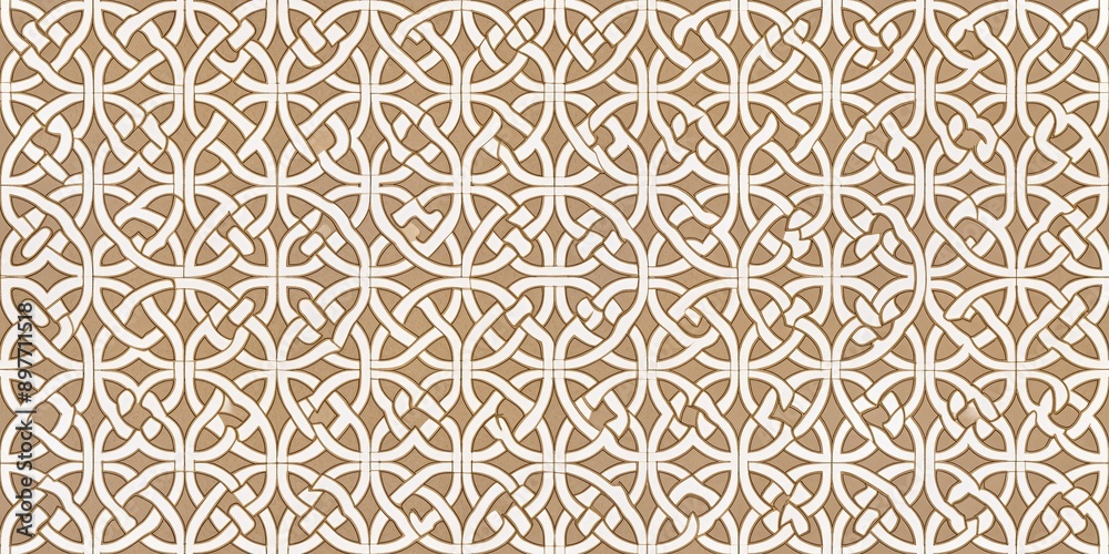 Intricate White and Gold Knotwork Pattern, Islamic Art, Geometric Design, Moroccan Tile, knotwork, pattern, geometric Intricate White and Gold Knotwork Pattern, Islamic Art, Geometric Design, Moroccan Tile, knotwork, pattern, geometric