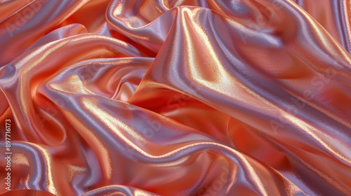 Close Up of Pink Satin Fabric