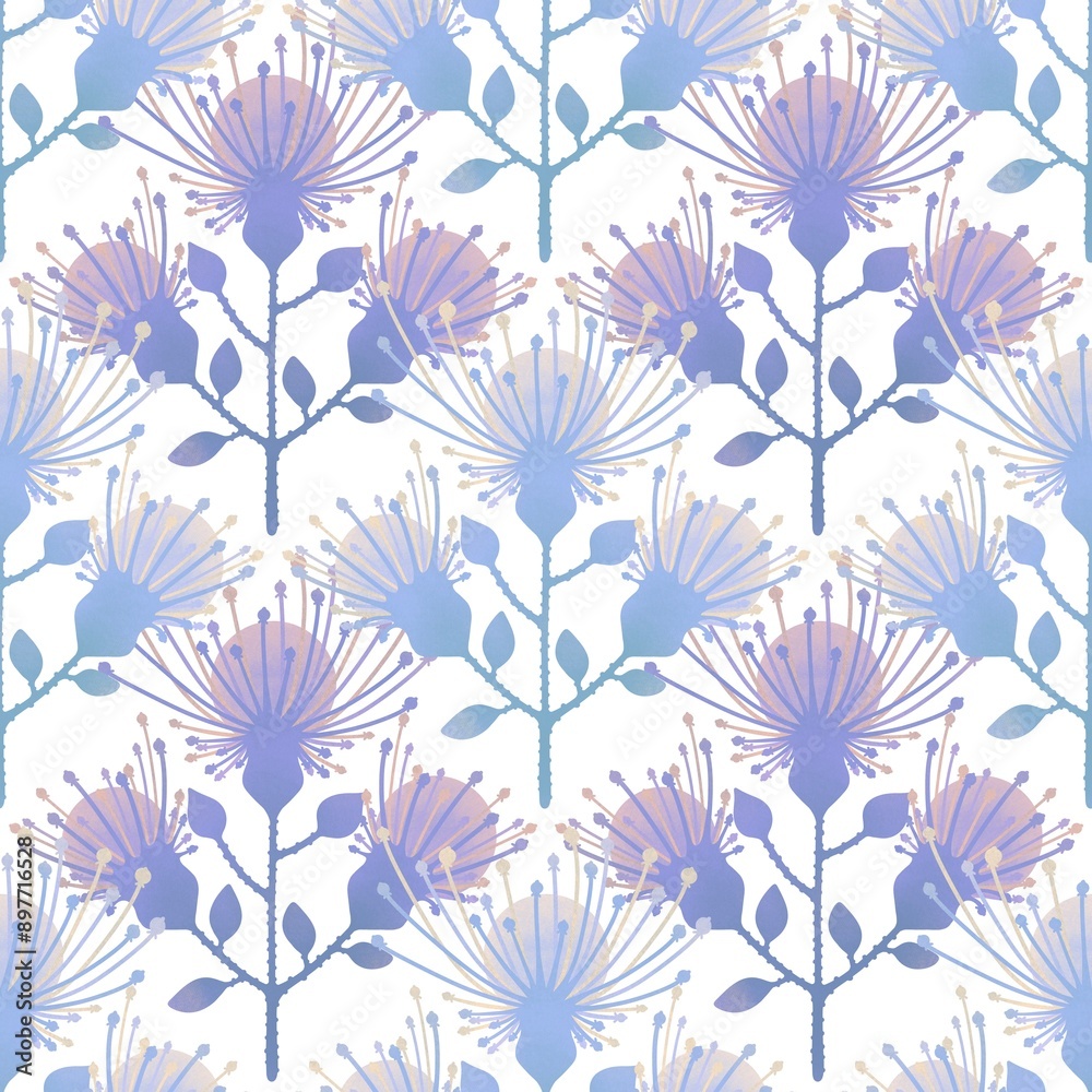 Simple floral seamless pattern with flowers for fabrics and cards and linens Simple floral seamless pattern with flowers for fabrics and cards and linens