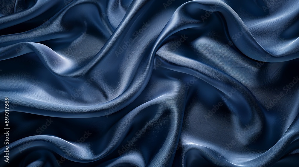 Wavy cloth in dark blue colors. Wavy cloth in dark blue colors.