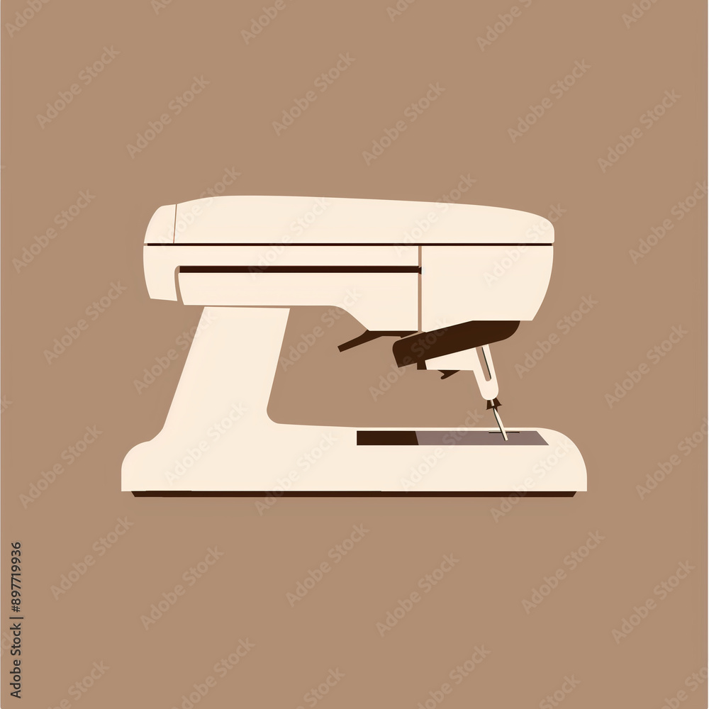Office Essential: 2D Stapler Icon on a Warm Brown Background Office Essential: 2D Stapler Icon on a Warm Brown Background