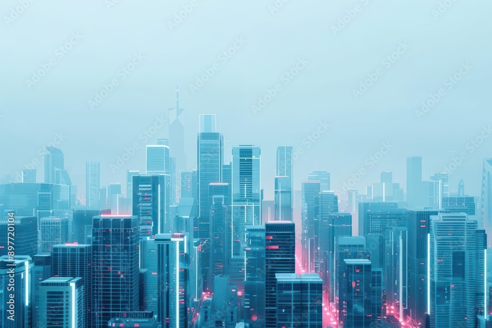 Inclusion concept portrays a bustling futuristic city where interactive platforms ensure that every individuals voice is heard and valued Inclusion concept portrays a bustling futuristic city where interactive platforms ensure that every individuals voice is heard and valued