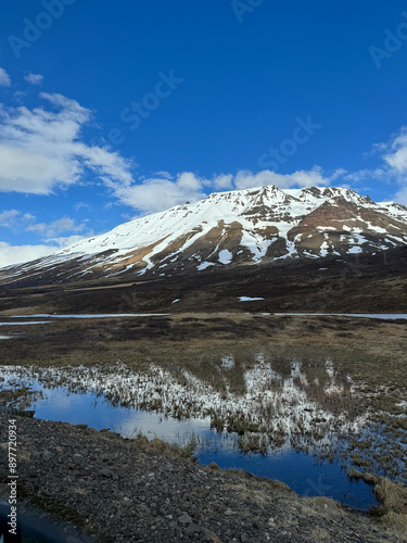 snowy mountain reflexion