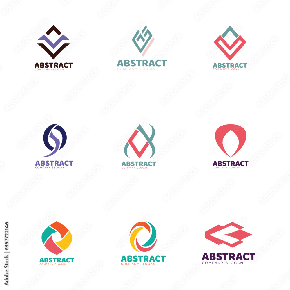 Abstract Logo Collection with Geometric Designs