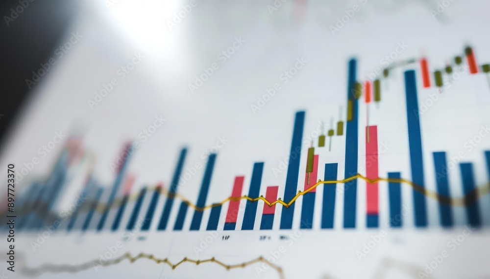 White background displaying a bar graph with a prominent increase in stock values, indicating a sudden market surge. White background displaying a bar graph with a prominent increase in stock values, indicating a sudden market surge.