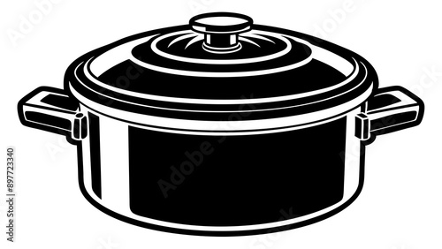 High-Quality Pressure Cooker Vector Art for Modern Kitchen Designs photo