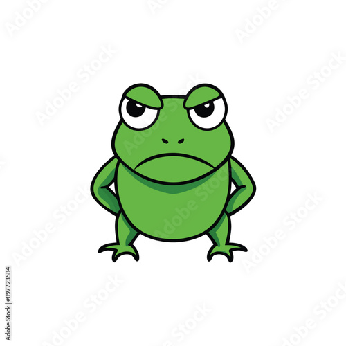 Darwin's frog angry icon in vector format
