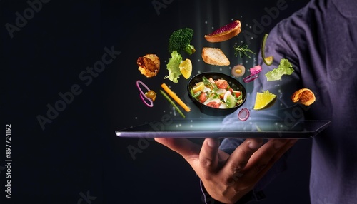 Ristorante a casa ordinando tramite un tablet