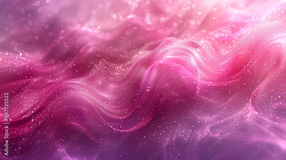 Mesmerizing, ethereal waves of pink with sparkling accents creating a dreamy and vibrant atmosphere. Mesmerizing, ethereal waves of pink with sparkling accents creating a dreamy and vibrant atmosphere.