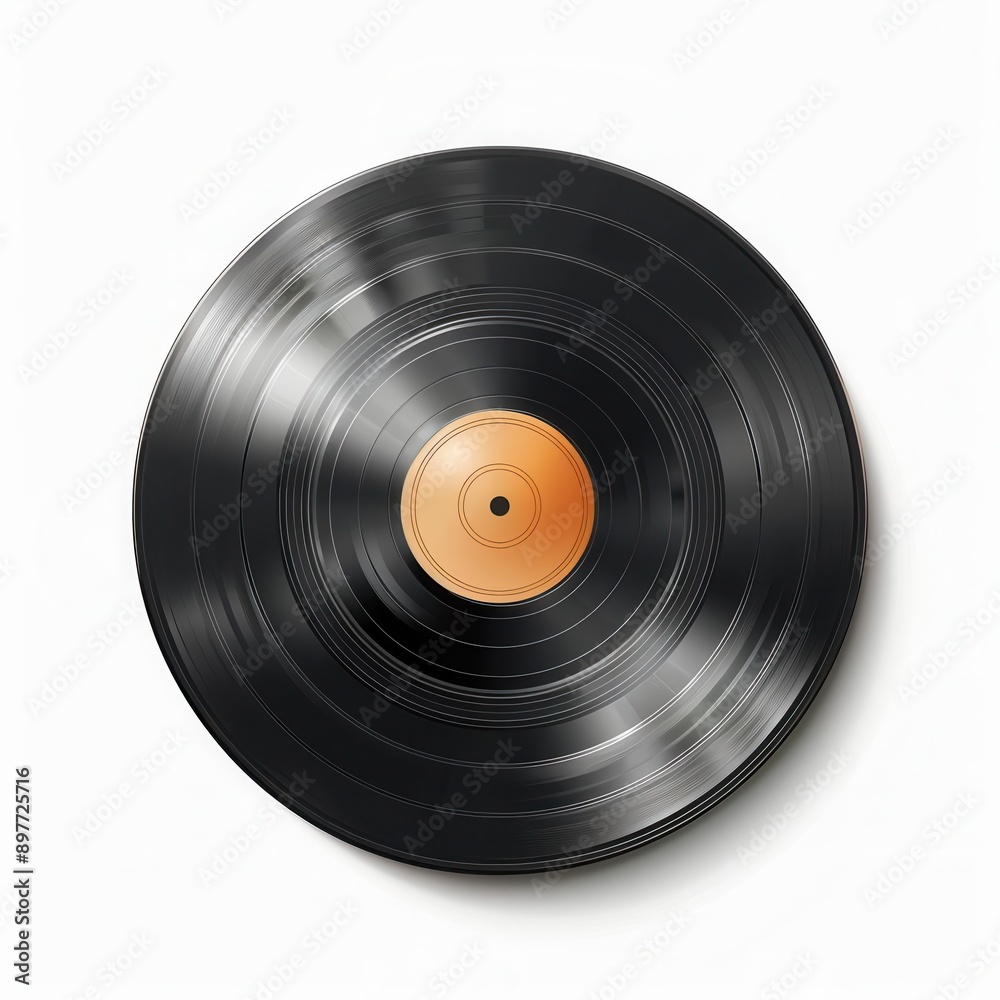 Fototapeta premium A Vintage Vinyl Record on Display.