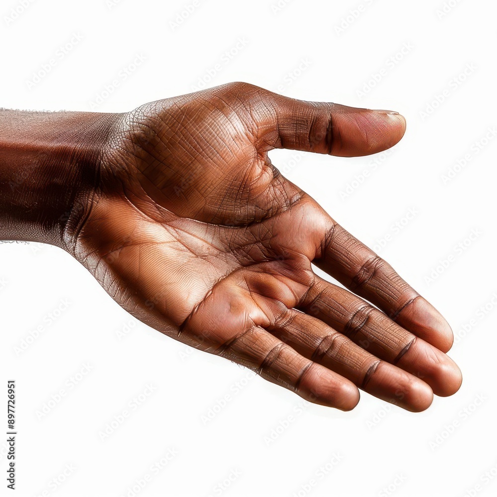 Fototapeta premium Hand reaching out poised to open a delicate flower