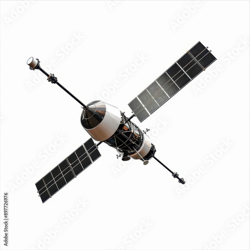 High-altitude satellite in orbit photo