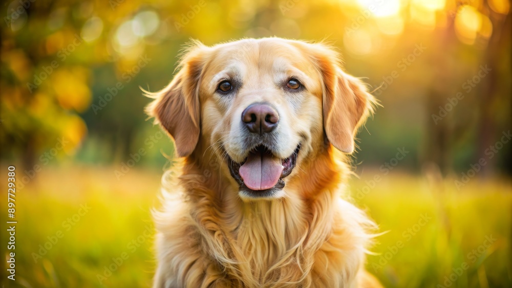 Golden Retriever Portrait in Warm Sunset Light, dog, portrait, golden retriever, pet Golden Retriever Portrait in Warm Sunset Light, dog, portrait, golden retriever, pet