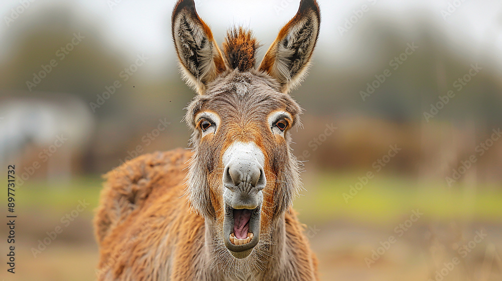 Fototapeta premium burro gritando