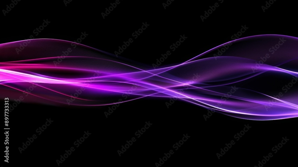 Elegant purple waves on a smooth black backdrop, ideal for wallpapers, banners, or presentations. Unleash your imagination with this dynamic and cutting edge artwork Elegant purple waves on a smooth black backdrop, ideal for wallpapers, banners, or presentations. Unleash your imagination with this dynamic and cutting edge artwork