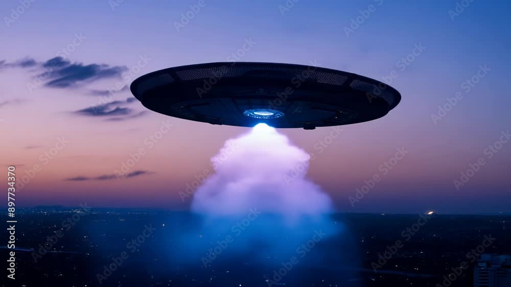 Advanced UFO Design with Radiant Light Beam in Cosmic Background Advanced UFO Design with Radiant Light Beam in Cosmic Background