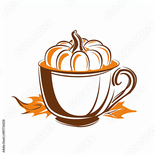 Pumkin Spice Latte icon. 