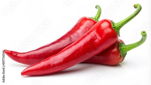 Wallpaper Mural Three red chili peppers, isolated on white background Torontodigital.ca