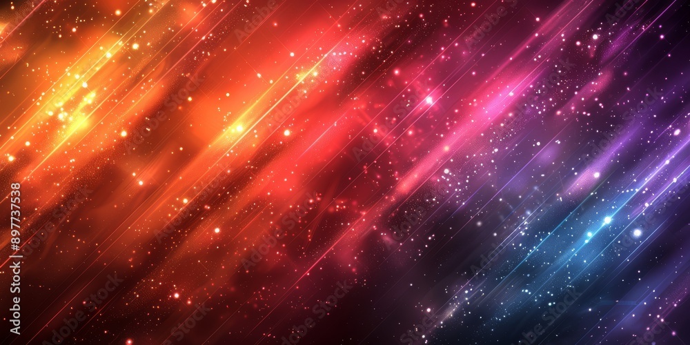 Vibrant cosmic abstract background with streaks of light and sparkles, creating a dazzling visual experience Vibrant cosmic abstract background with streaks of light and sparkles, creating a dazzling visual experience