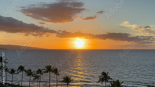 sunset on the beach