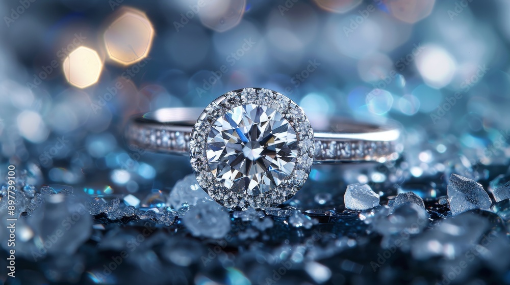 A beautiful diamond ring on a isolated background A beautiful diamond ring on a isolated background