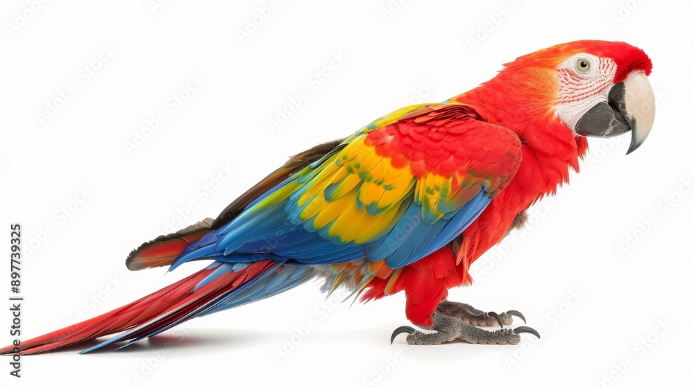 A colorful parrot on a white background A colorful parrot on a white background