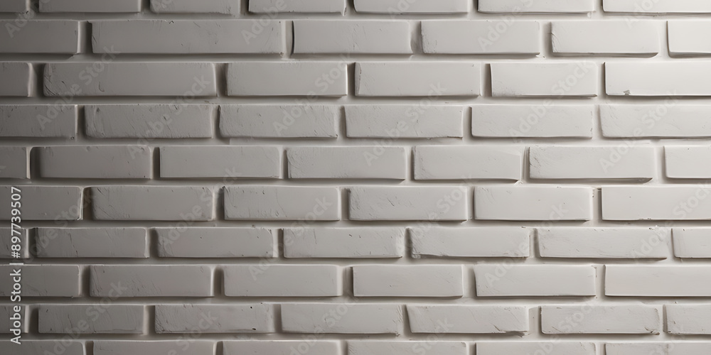 Fototapeta premium Brick wall background, white brick wall texture wallpaper