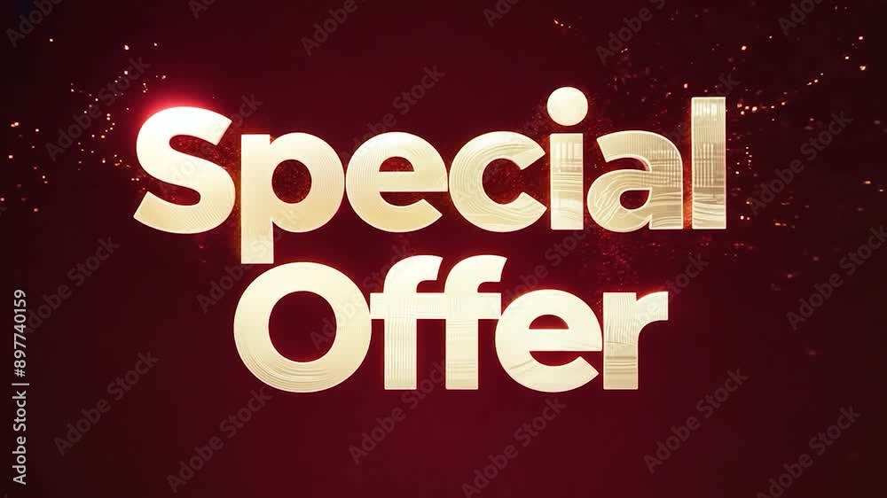 Eye-catching 3d golden text animation with fiery sparks on a dark background. Perfect for promotions and marketing campaigns Eye-catching 3d golden text animation with fiery sparks on a dark background. Perfect for promotions and marketing campaigns