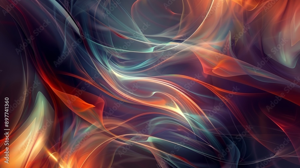 Elegant textured background created by flowing and blending abstract colorful lines for your design