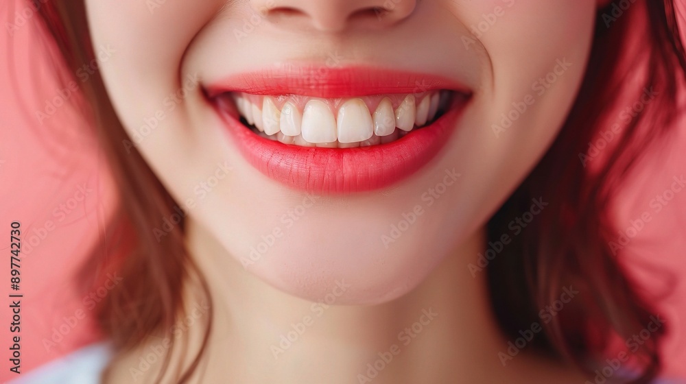 Woman, mouth and closeup in studio for dental wellness, beauty and change with cosmetics by background. Girl, teeth whitening and smile for cleaning, health and zoom for oral care with hygiene Woman, mouth and closeup in studio for dental wellness, beauty and change with cosmetics by background. Girl, teeth whitening and smile for cleaning, health and zoom for oral care with hygiene