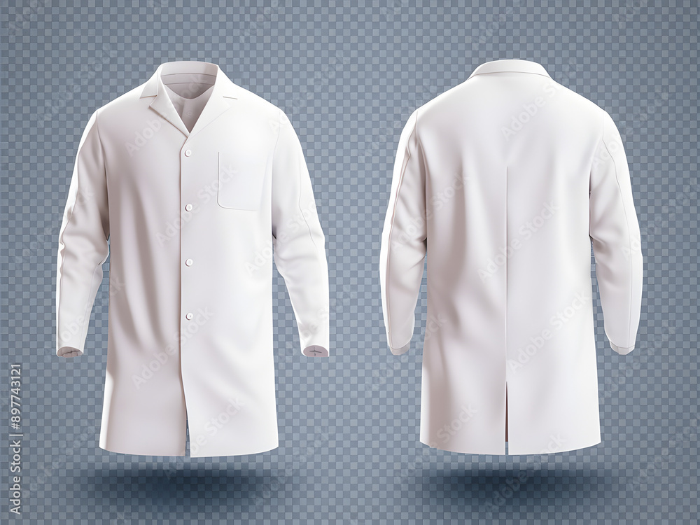 Front view of blank white cotton polo shirt mockup isolated on white background Front view of blank white cotton polo shirt mockup isolated on white background