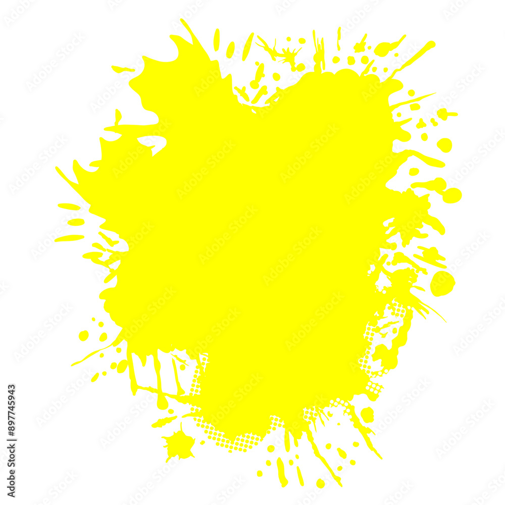 Yellow ink splatter vector Yellow ink splatter vector