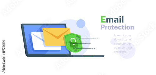 Email service security concept,Electronic mail message as part of business marketing