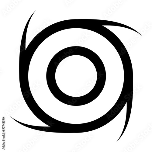 シンプルな台風アイコン