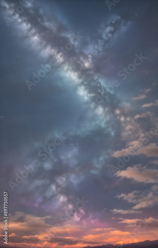 sunset sky with clouds