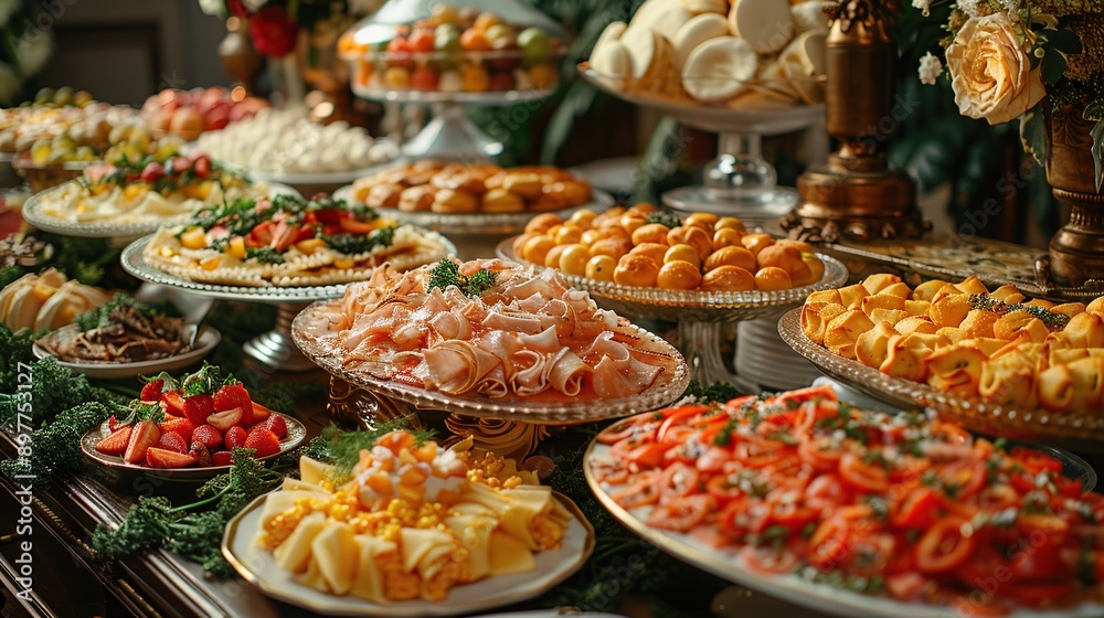 Fototapeta premium A Delicious and Lavish Buffet Spread