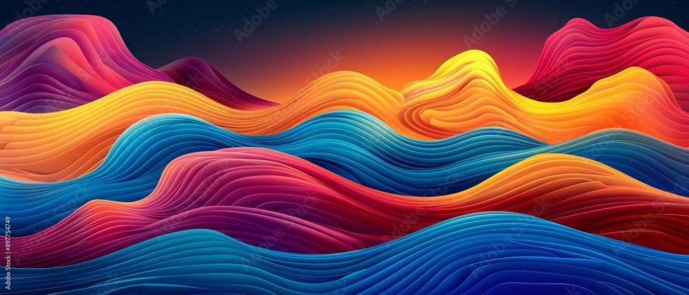 Abstract colorful waves. Abstract colorful waves.