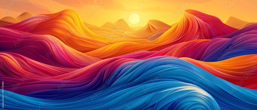 Abstract colorful waves. Abstract colorful waves.