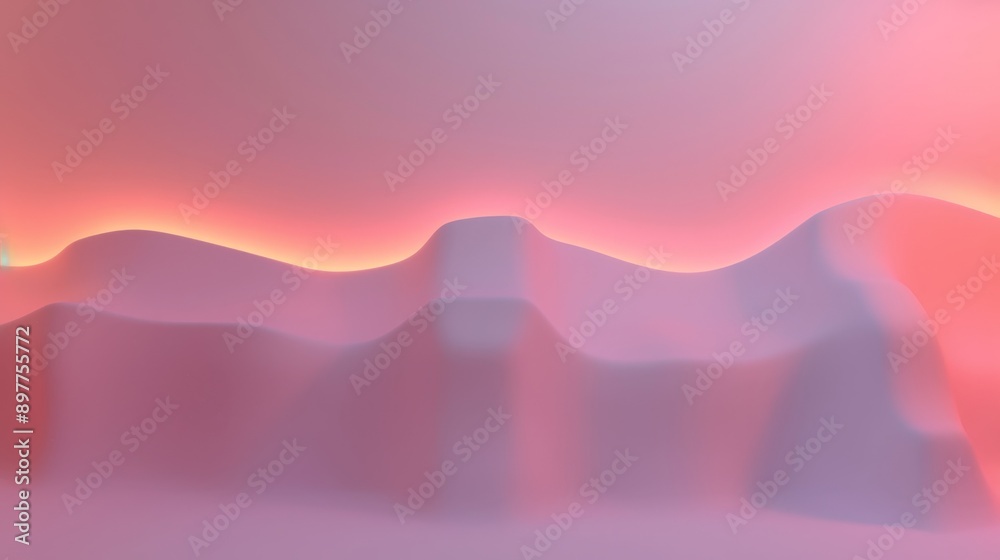 Soft pastel pink background with gentle hills and warm orange lighting for a modern and sleek aesthetic Soft pastel pink background with gentle hills and warm orange lighting for a modern and sleek aesthetic