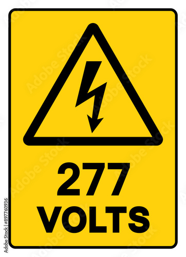 277 Volts Tag Symbol Sign,Vector Illustration, Isolate On White Background Label. EPS10