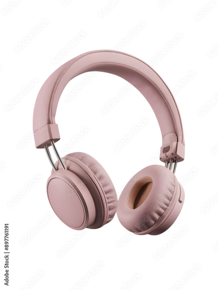Rose Gold Serenity: Stylish wireless headphones in a soft pink hue, isolated on white for a sleek and modern aesthetic. Rose Gold Serenity: Stylish wireless headphones in a soft pink hue, isolated on white for a sleek and modern aesthetic.