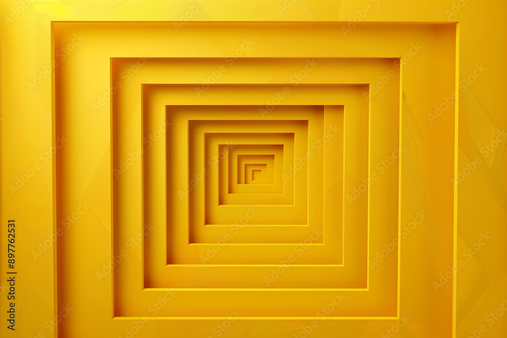 Abstract folded paper effect. Bright colorful yellow background. Maze made of paper. 3d rendering Abstract folded paper effect. Bright colorful yellow background. Maze made of paper. 3d rendering