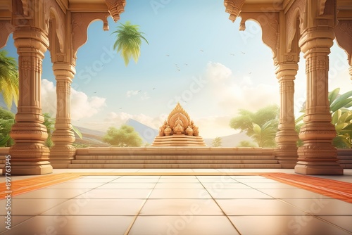 Indian background and copy space, generative ai