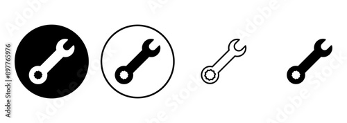 Wrench icon set. repair icon vector. tools icon vector