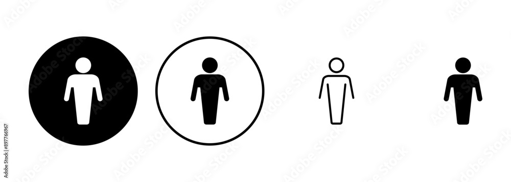 Man icon set. male icon vector. human symbol Man icon set. male icon vector. human symbol